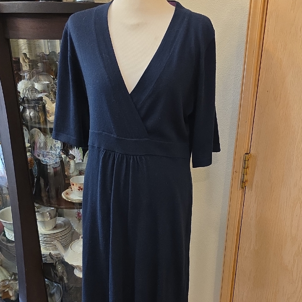 Boden Dark Blue 1/3 Sleeve Dress size 8